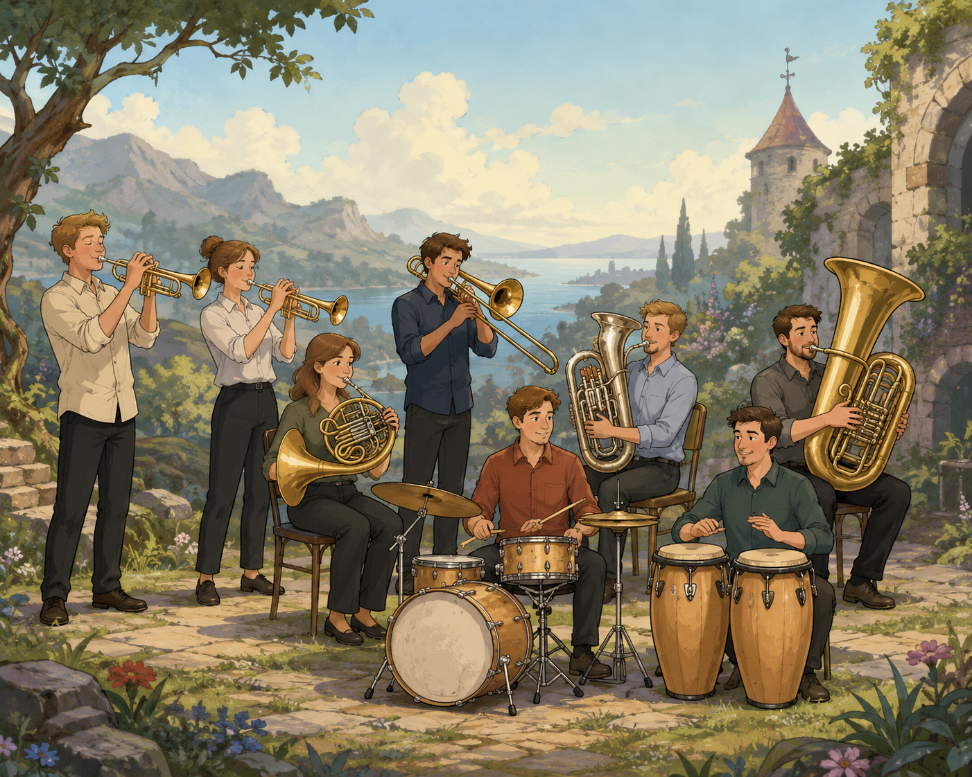Omslag Whenever, Wherever (Brassensemble/Slagverk)